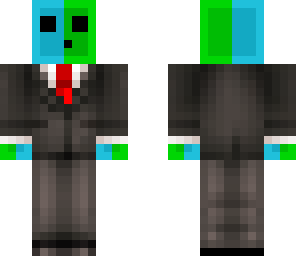 half blue half green slime