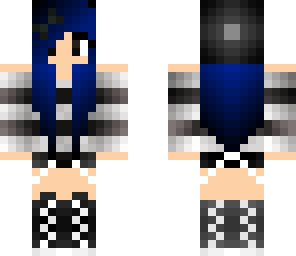 blue stripe girl