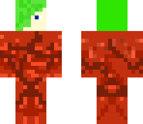 magma soldier with green hair