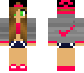 pink nike girl