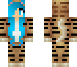cheetah girl - blue hair
