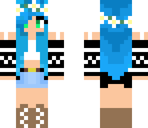 blue flower hair