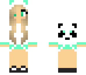 mint green panda