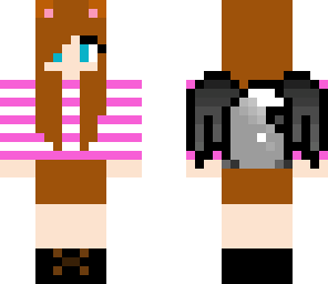 the wolf girl angel with headphones