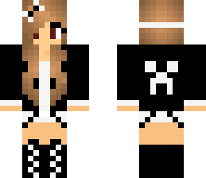 cool black and whit creeper girl skin