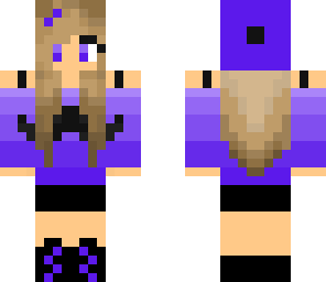 purple moustache girl