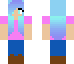 blue-haired girl