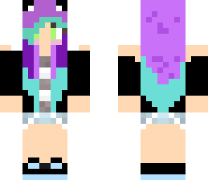 purple kitty girl