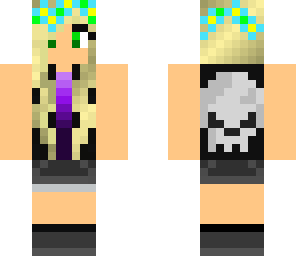 blonde skull flower girl