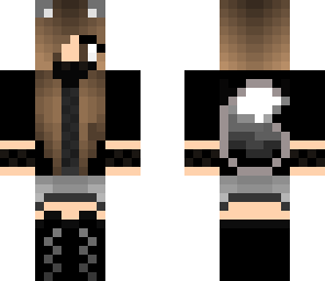cool black ninja wolf girl