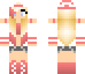 pink or light red tomboy girl