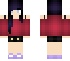 red and purple outfitt
