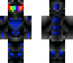 disco robot with blue helmet