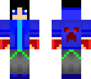 blue teenager boy