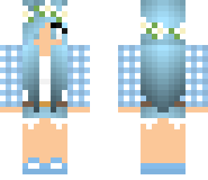 blue plaid girl
