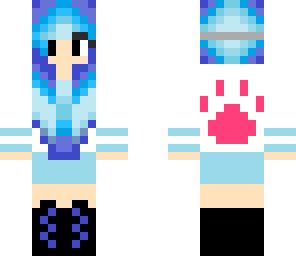 blue haired girl