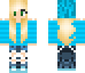blue winter girl