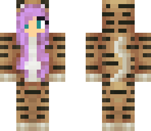 purple haired tiger girl redone