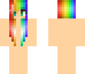 edited rainbow girl hair base