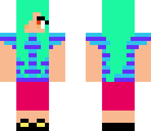 turquoise hair girl