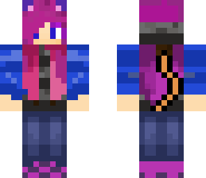 magenta cat girl