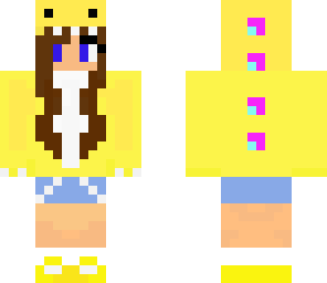 yellow dino girl hoodie