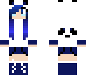 cute blue panda girl