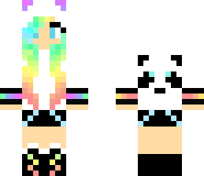 multicoloured panda girl