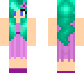 pretty girl with turquoise hair