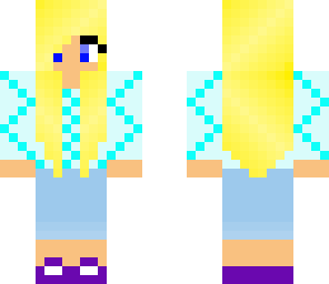 sky blue argyle girl