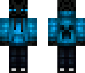 enderman with a blue hoodie