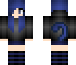 cute blue cat girl