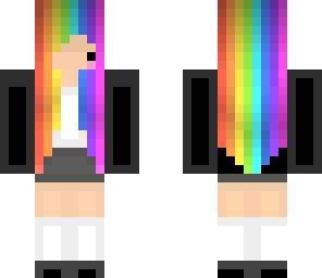 rainbow hair skinblah