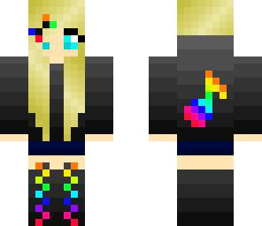 rainbow music girl