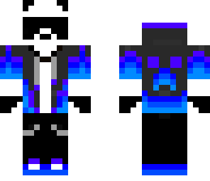 blue flaming panda