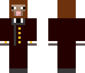 brown sheep in suit gold
