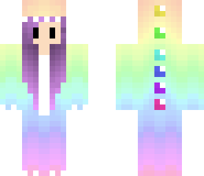 kawaii rainbow dino onesie