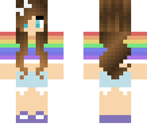 pastel rainbow crop top girl