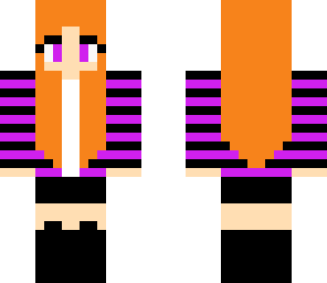 girl in black and purple