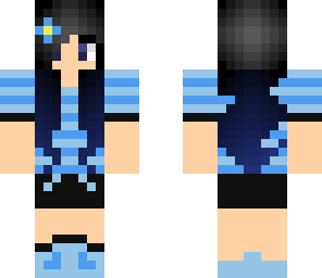 black and blue girl