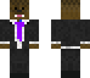 bacca with purple tie