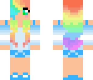 rainbow cloud girl