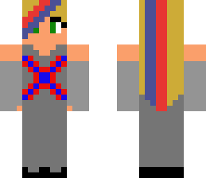 blue and red girl