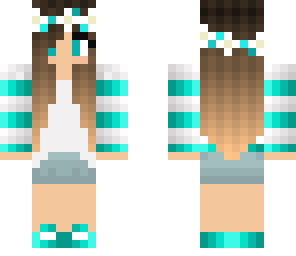 teal summer girl