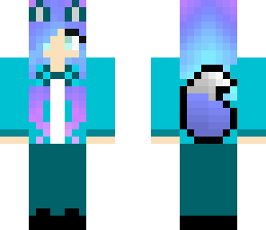 edited bluish wolf girl