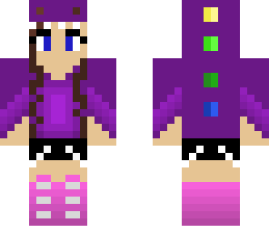 purple rainbow dino girl