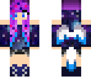 galaxy flying deer girl