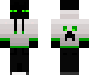 enderman in a green hoodie