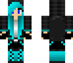 blue hoodie girl