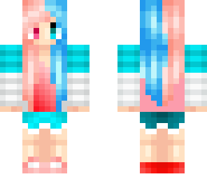 melonpink and blue